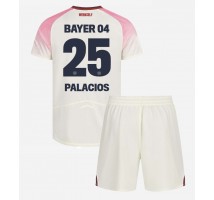 Bayer Leverkusen Exequiel Palacios #25 Koszulka Wyjazdowa dzieci 2025-26 Krótki Rękaw (+ krótkie spodenki)